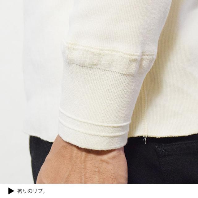 GLAD HAND グラッドハンド THICK HENRY L/S T-SHIRTS -WHITE- メンズ Tシャツ 長袖 ロンT ヘンリーネック ストリート atftps