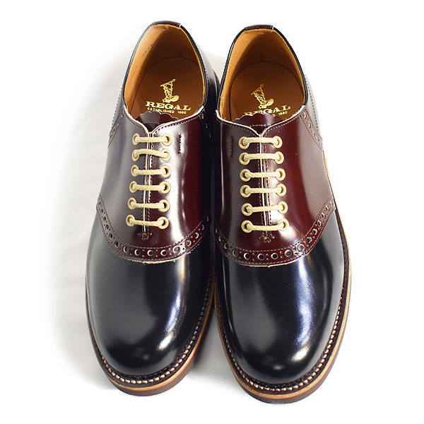 GLAD HAND×REGAL グラッドハンド×リーガル SADDLE-SHOES -BLACK/BROWN- サドルシューズ コラボ レザー 送料無料 atfacc