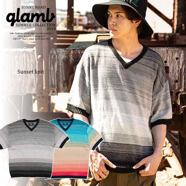 50％OFF SALE セール glamb グラム Sunset knit メンズ ニット 送料