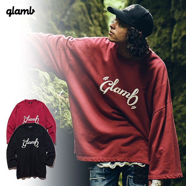 30%OFF SALE セール glamb グラム Wide Sleeve Logo Sweat ワイドスリーブロゴスウェット 送料無料 ストリート atftpsの通販は
