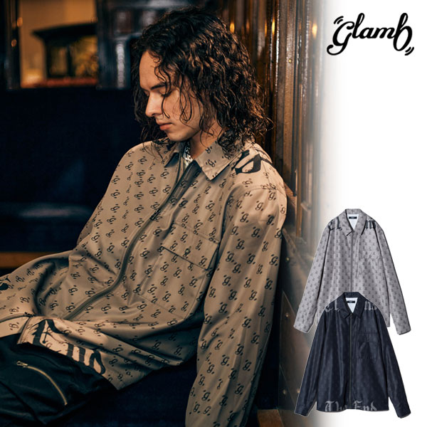 2025 春 先行予約 2月下旬〜3月上旬入荷予定  glamb グラム Monogram Black Letter Shirt シャツ atftpsの通販は 21,384円
