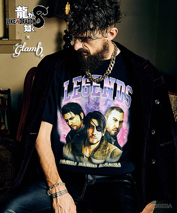 glamb×龍が如く8 glamb グラム 3 Legends T-shirts Tシャツ atftps