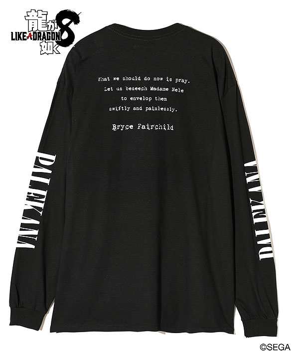 glamb×龍が如く8 先行予約 11月上旬〜中旬入荷予定 glamb グラム Bryce Fairchild Long Sleeves T-shirt Tシャツ atftps