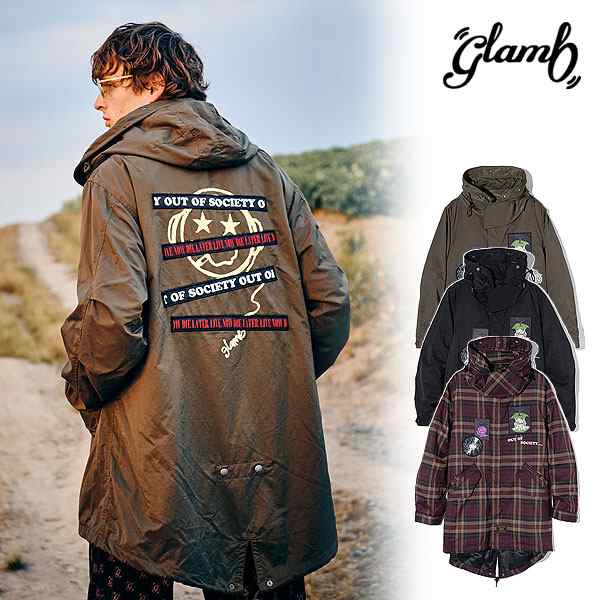 2024 冬 先行予約 11月下旬〜12月上旬入荷予定 glamb グラム Emblem High Neck Mods Coat コート atfjkt