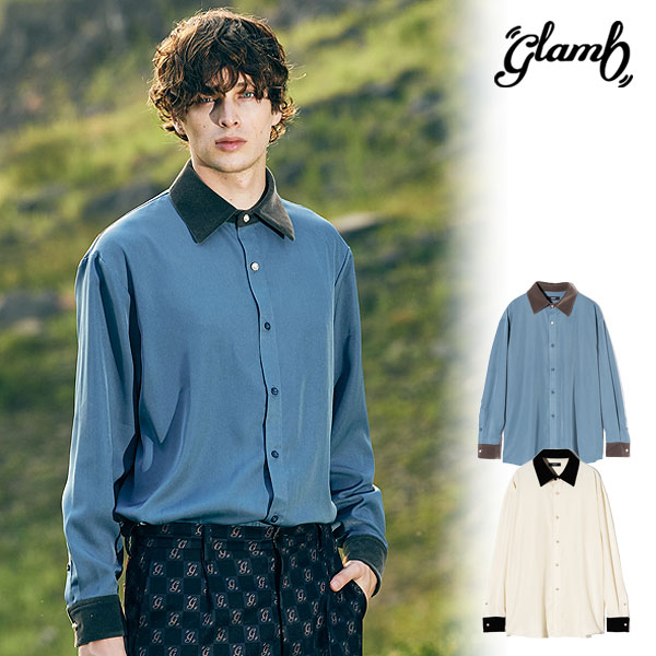 glamb グラム Velvet Collar Shirt シャツ atftpsの通販は