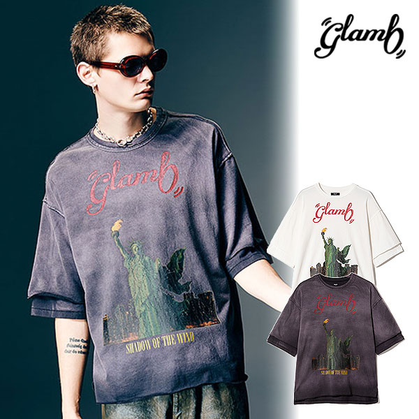 2026 春 先行予約 2月下旬〜3月上旬入荷予定 glamb グラム Shadow of Liberty T-Shirt Tシャツ 送料無料 キャンセル不可 atftps
