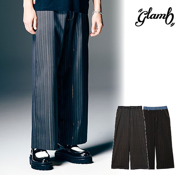 2026 春 先行予約 2月下旬〜3月上旬入荷予定 glamb グラム Denim Combination Slacks パンツ 送料無料 キャンセル不可 atfpts