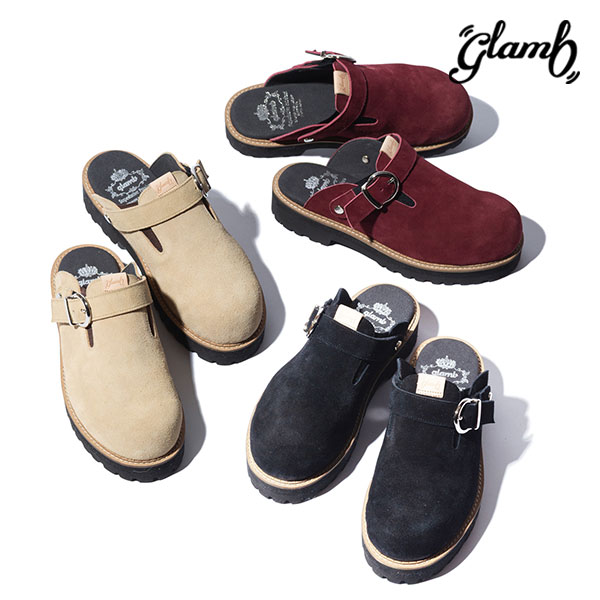 2026 夏 先行予約 6月中旬〜下旬入荷予定 glamb グラム Cow Suede Clog Sandals カウスエードクロッグサンダル キャンセル不可 atfacc