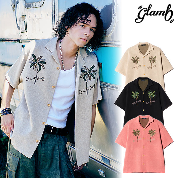 2026 夏 先行予約 6月中旬〜下旬入荷予定 glamb グラム Resort Beads Shirt シャツ リゾートビーズシャツ キャンセル不可 atftps