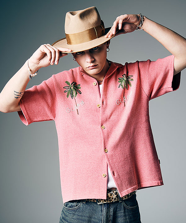 2026 夏 先行予約 6月中旬〜下旬入荷予定 glamb グラム Resort Beads Shirt シャツ リゾートビーズシャツ キャンセル不可 atftps_1