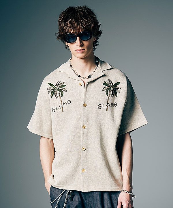 2026 夏 先行予約 6月中旬〜下旬入荷予定 glamb グラム Resort Beads Shirt シャツ リゾートビーズシャツ キャンセル不可 atftps_3