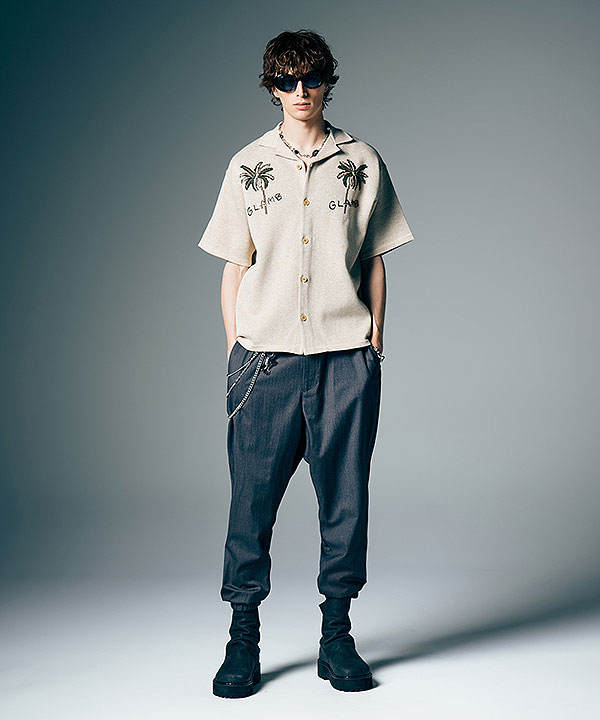2026 夏 先行予約 6月中旬〜下旬入荷予定 glamb グラム Resort Beads Shirt シャツ リゾートビーズシャツ キャンセル不可 atftps_6