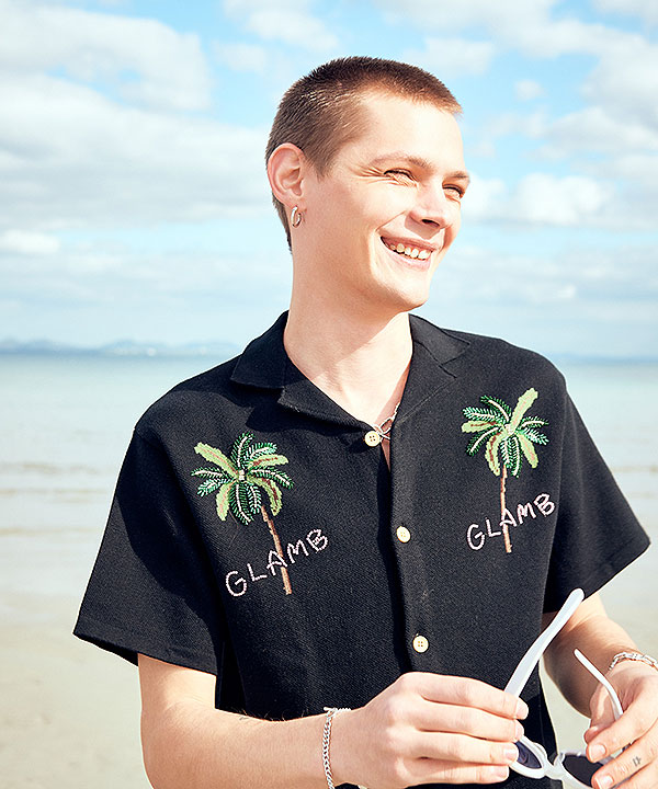 2026 夏 先行予約 6月中旬〜下旬入荷予定 glamb グラム Resort Beads Shirt シャツ リゾートビーズシャツ キャンセル不可 atftps_8