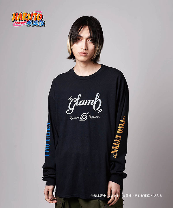 glamb×NARUTO glamb グラム Naruto vs Sasuke Long Sleeves T メンズ Tシャツ コラボ atftps glamb×NARUTO glamb グラム Naruto vs Sasuke Long Sleeves T メンズ T