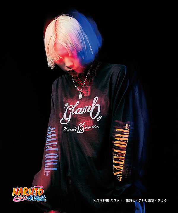 glamb×NARUTO glamb グラム Naruto vs Sasuke Long Sleeves T メンズ T