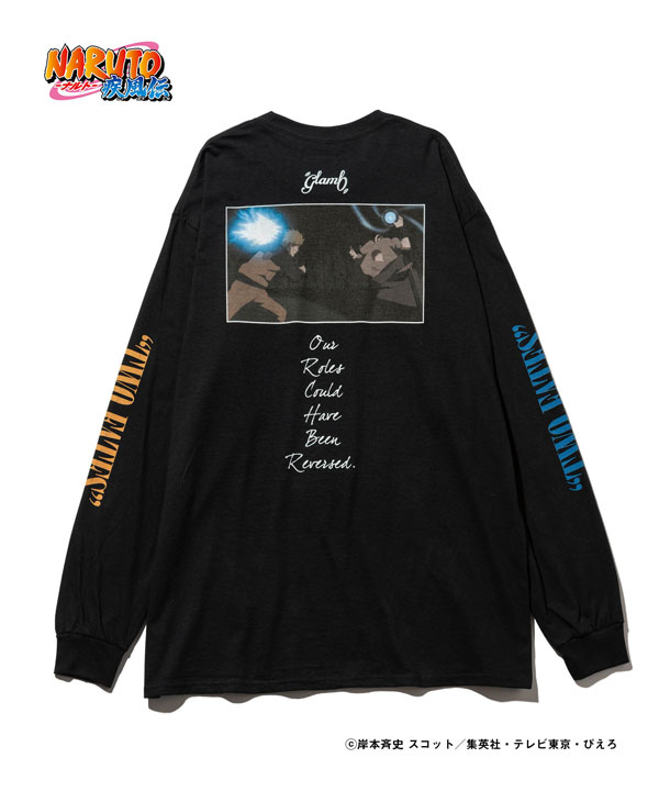 glamb×NARUTO glamb グラム Naruto vs Sasuke Long Sleeves T メンズ T