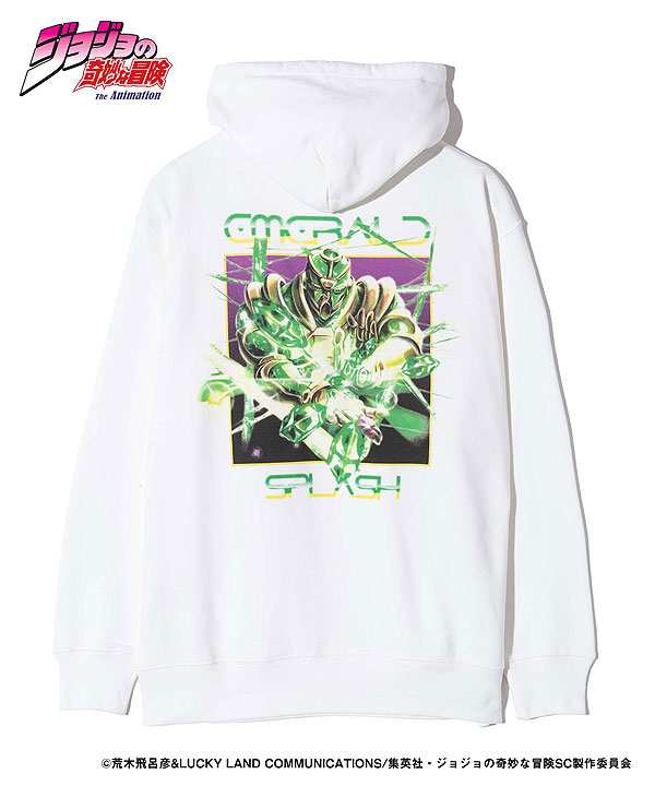 glamb×ジョジョの奇妙な冒険 3部 glamb グラム Hierophant Green Hoodie メンズ パーカー コラボ atftps