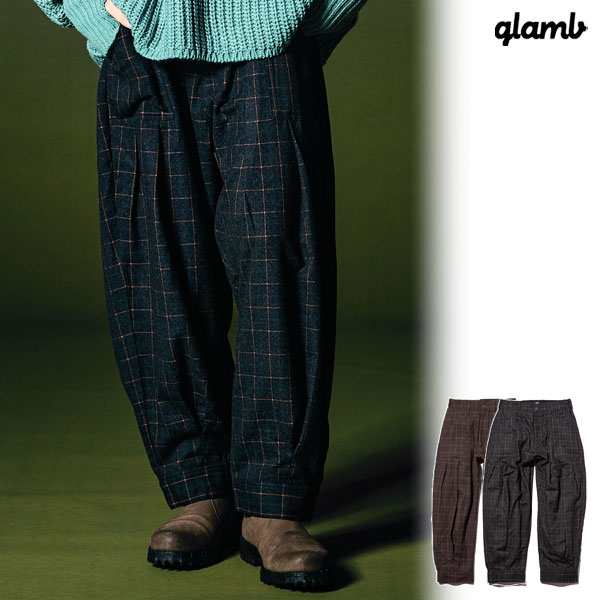 glamb グラム Windowpane Balloon Pants パンツ 送料無料 atfpts