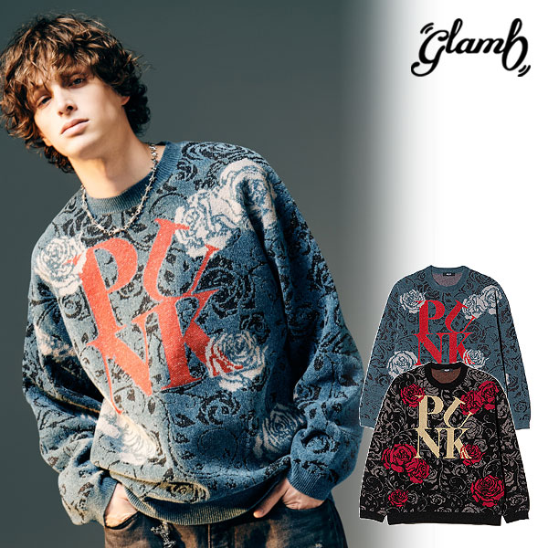 2025 冬 先行予約 12月下旬〜1月上旬入荷予定 glamb グラム Punk Flower Knit ニット 送料無料 キャンセル不可 atftps