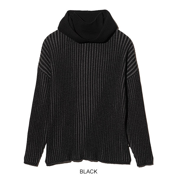 2026 春 先行予約 2月上旬〜中旬入荷予定 glamb グラム Stripe Rib Knit Hoodie パーカー 送料無料 キャンセル不可 atftps_14