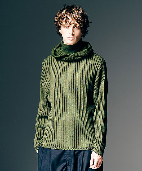 2026 春 先行予約 2月上旬〜中旬入荷予定 glamb グラム Stripe Rib Knit Hoodie パーカー 送料無料 キャンセル不可 atftps_1
