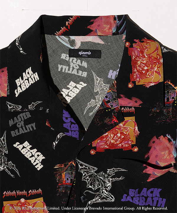 2026 春 先行予約 3月下旬〜4月上旬入荷予定 glamb グラム Black Sabbath Open Collar Shirt シャツ 送料無料 キャンセル不可 atftps_9