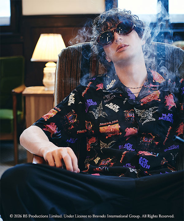 2026 春 先行予約 3月下旬〜4月上旬入荷予定 glamb グラム Black Sabbath Open Collar Shirt シャツ 送料無料 キャンセル不可 atftps_1