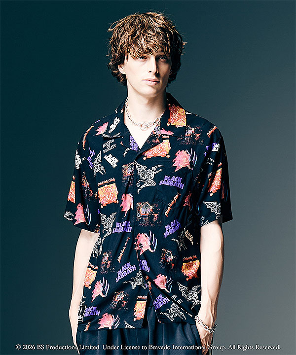 2026 春 先行予約 3月下旬〜4月上旬入荷予定 glamb グラム Black Sabbath Open Collar Shirt シャツ 送料無料 キャンセル不可 atftps_2