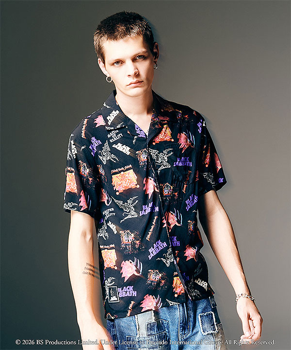 2026 春 先行予約 3月下旬〜4月上旬入荷予定 glamb グラム Black Sabbath Open Collar Shirt シャツ 送料無料 キャンセル不可 atftps_3