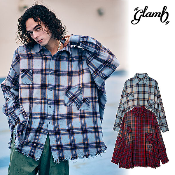 2026 春 先行予約 2月上旬〜中旬入荷予定 glamb グラム 4XL Flannel Shirt シャツ 4XLフランネルシャツ 送料無料 キャンセル不可 atftps