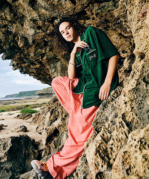 30％OFF SALE セール glamb グラム Pile Bowling Shirt パイル