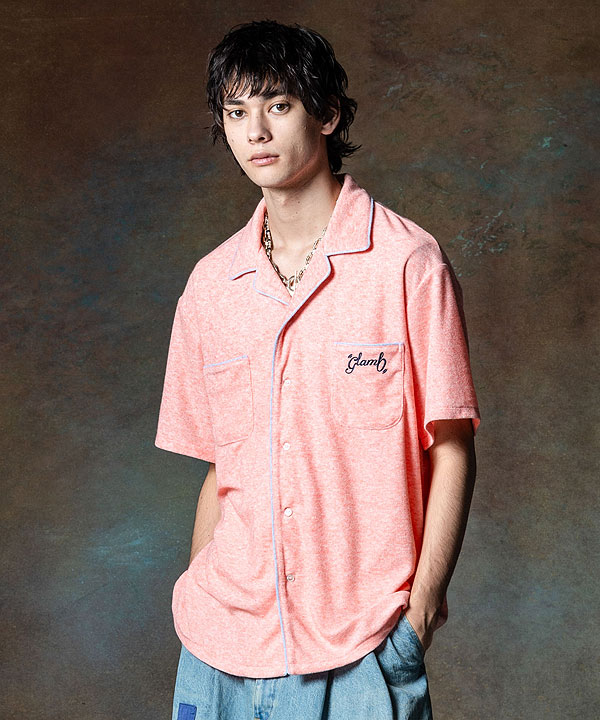 30％OFF SALE セール glamb グラム Pile Bowling Shirt パイル
