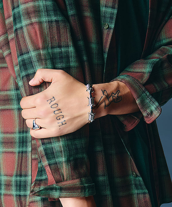 2026 秋 先行予約 8月下旬〜9月上旬入荷予定 glamb グラム Barbed Wire Half Bangle バングル 送料無料 キャンセル不可 atfacc_2