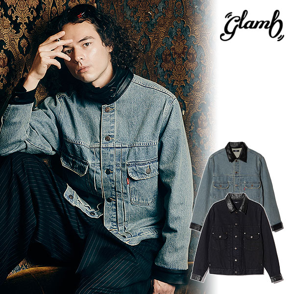 2026 秋 先行予約 8月下旬〜9月上旬入荷予定 glamb グラム Leather Combination Denim Jacket ジャケット キャンセル不可 atfjkt