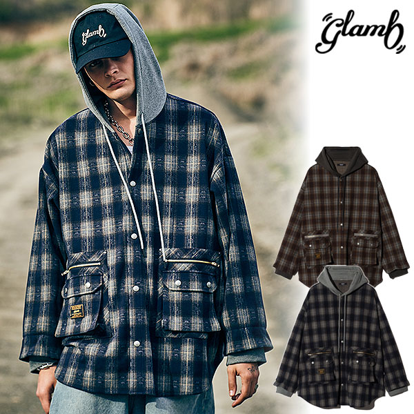 2026 秋 先行予約 8月下旬〜9月上旬入荷予定 glamb グラム 4XL Hoodie Shirt 4XLフーディーシャツ  送料無料 atfjkt