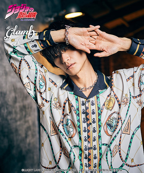 glamb×ジョジョの奇妙な冒険 4部 glamb グラム Jotaro Shirt シャツ コラボ atftps