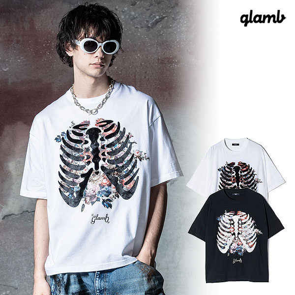20％OFF SALE セール glamb グラム Skelton Flower T-Shirt スケルトンフラワーTシャツ Tシャツ 送料無料 atftps