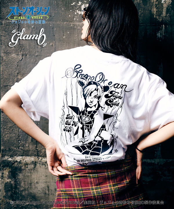 glamb×ジョジョの奇妙な冒険 ストーンオーシャン glamb グラム 2 tone Jolyne T-shirts atftps