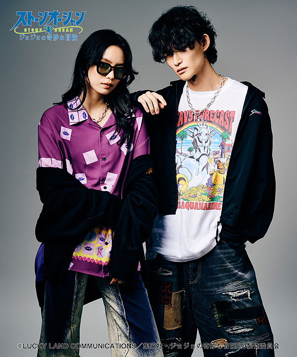 glamb×ジョジョの奇妙な冒険 ストーンオーシャン glamb グラム E・Costello’s Stand Shirt atftps_11