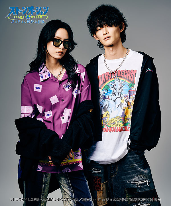 glamb×ジョジョの奇妙な冒険 ストーンオーシャン glamb グラム E・Costello’s Stand Shirt atftps_12