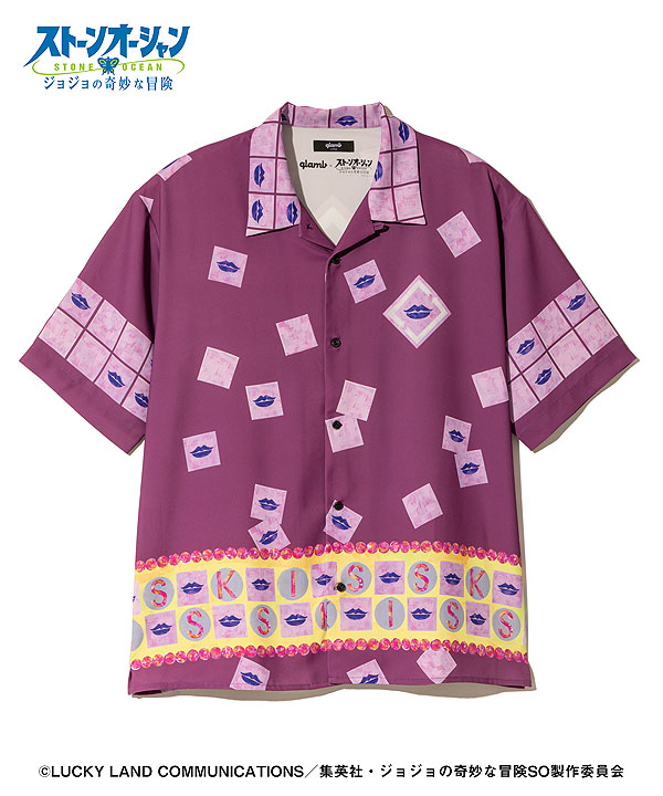 glamb×ジョジョの奇妙な冒険 ストーンオーシャン glamb グラム E・Costello’s Stand Shirt atftps_15