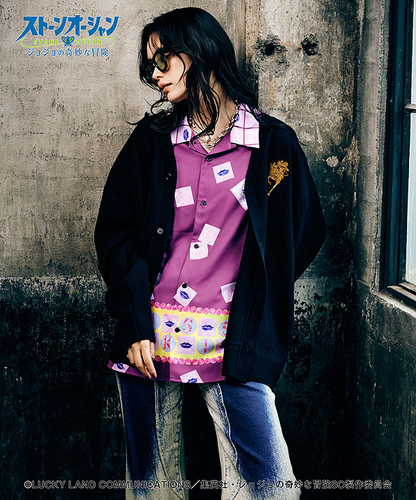 glamb×ジョジョの奇妙な冒険 ストーンオーシャン glamb グラム E・Costello’s Stand Shirt atftps_7