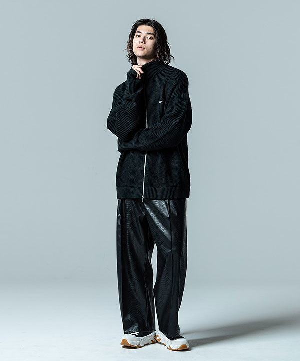 40％OFF SALE セール glamb グラム Synth Leather Baggy Slacks シンセ