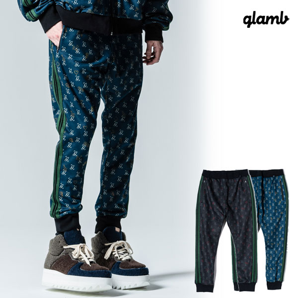30％OFF SALE セール glamb グラム Casino Monogram  Pants モノグラム ジャージ ポリーパンツ atftps