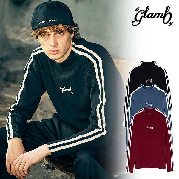 2024 冬 先行予約 11月上旬〜中旬入荷予定 glamb グラム High Neck Line Knit ハイネックラインニット atftps