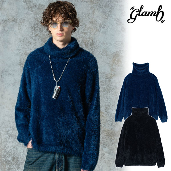 2025 秋 先行予約 8月下旬〜9月上旬入荷予定 glamb グラム Feather Turtle Neck Knit ニット 送料無料 キャンセル不可 atftps
