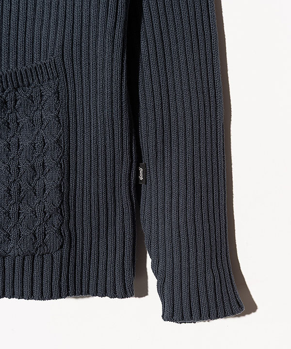 2026 秋 先行予約 8月下旬〜9月上旬入荷予定 glamb グラム Additional Pocket Rib Knit ニット 送料無料 キャンセル不可 atftps_10