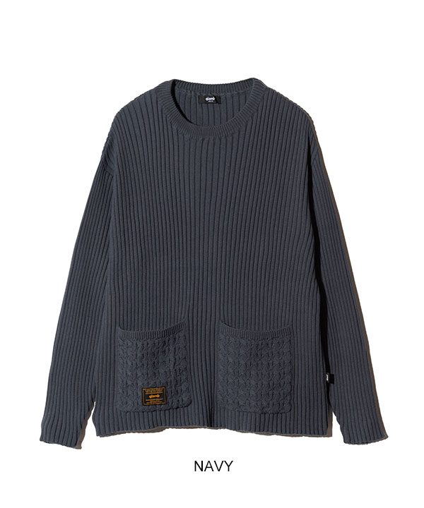 2026 秋 先行予約 8月下旬〜9月上旬入荷予定 glamb グラム Additional Pocket Rib Knit ニット 送料無料 キャンセル不可 atftps_12