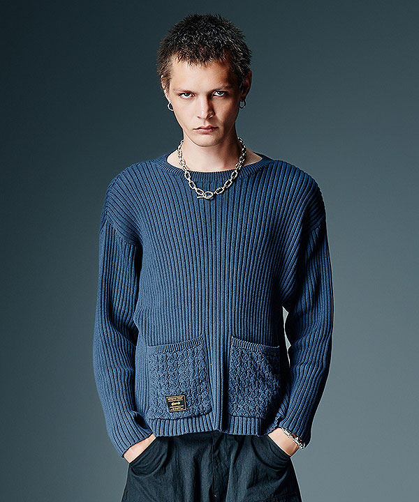 2026 秋 先行予約 8月下旬〜9月上旬入荷予定 glamb グラム Additional Pocket Rib Knit ニット 送料無料 キャンセル不可 atftps_1