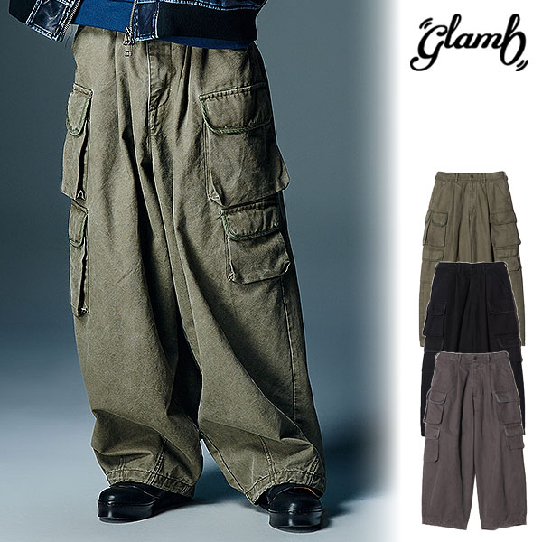 2026 秋 先行予約 10月下旬〜11月上旬入荷予定 glamb グラム Fade Asymmetry Cargo Pants パンツ 送料無料 キャンセル不可 atfpts